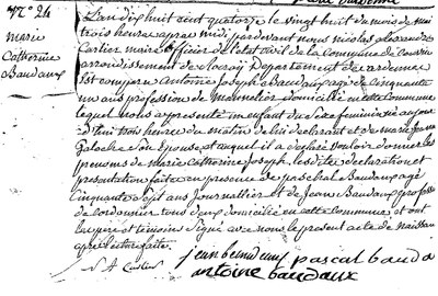BAUDAUX Marie Catherine