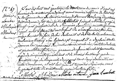 BLONDAUX Marie Louise Mélanie