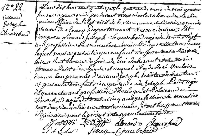 CHAUVEHEID Armand Joseph