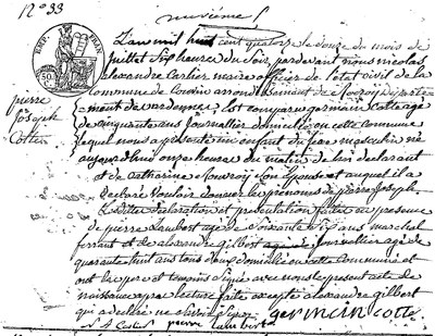 COTTE Pierre Joseph