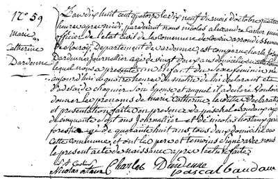 DARDENNE Marie Catherine