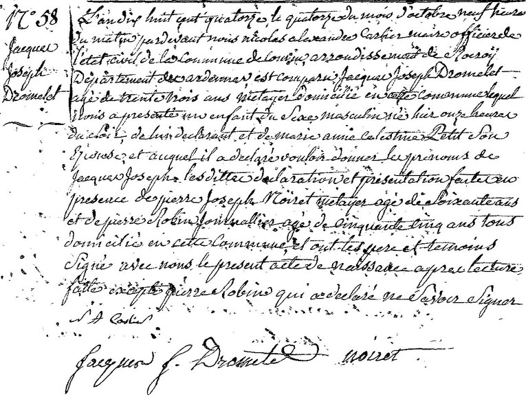 DROMELET Jacques Joseph