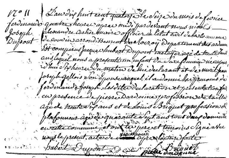 DUPONT Ferdinande Joseph