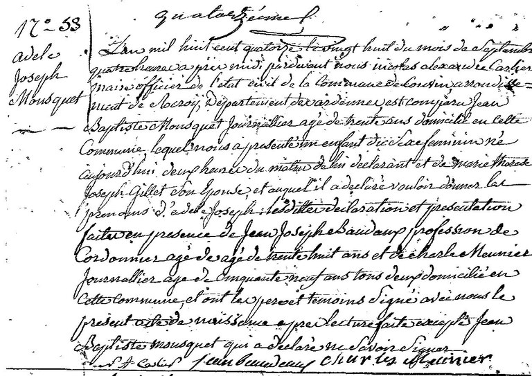 MOUSQUET Adèle Joseph