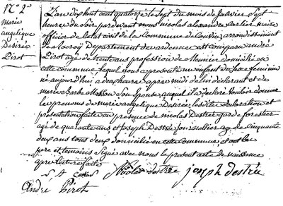 PIROT Marie Angélique Désirée
