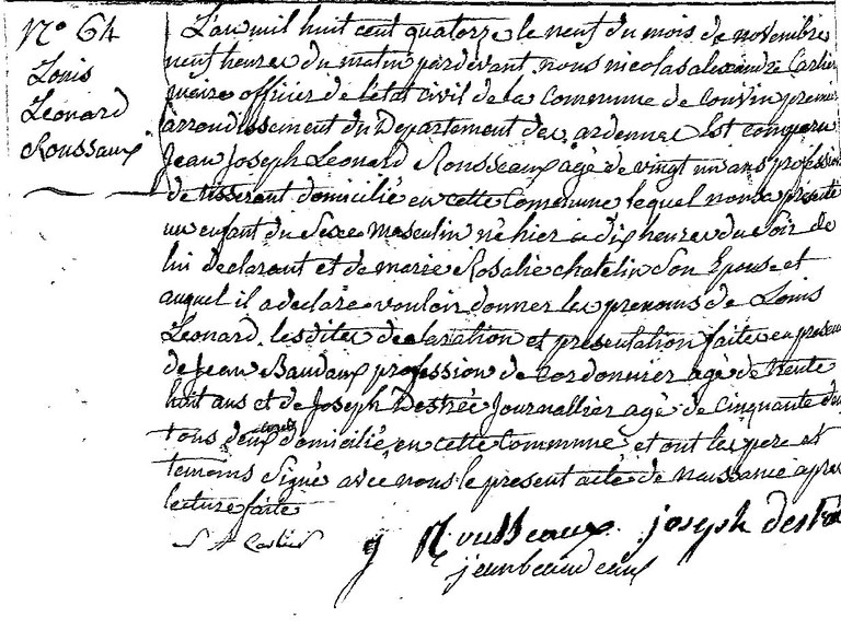 ROUSSEAU Louis Léonard