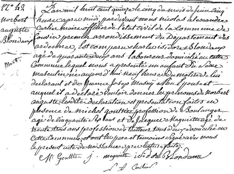 BLONDAUX Norbert Auguste