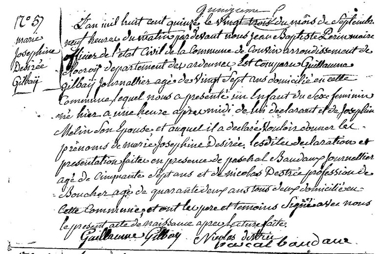 GILBAY Marie Joséphine Désirée