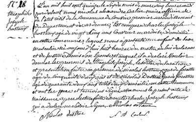 HOSTAUX Théophile Joseph