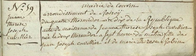 CUVELLIER Jeanne Therese Joseph