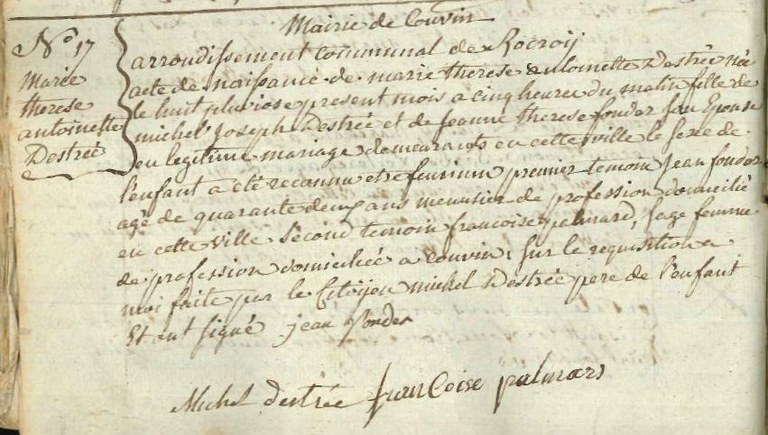 DESTREE Marie Therese Antoinette