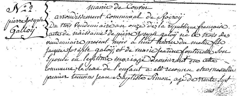 GALLOY Pierre Joseph