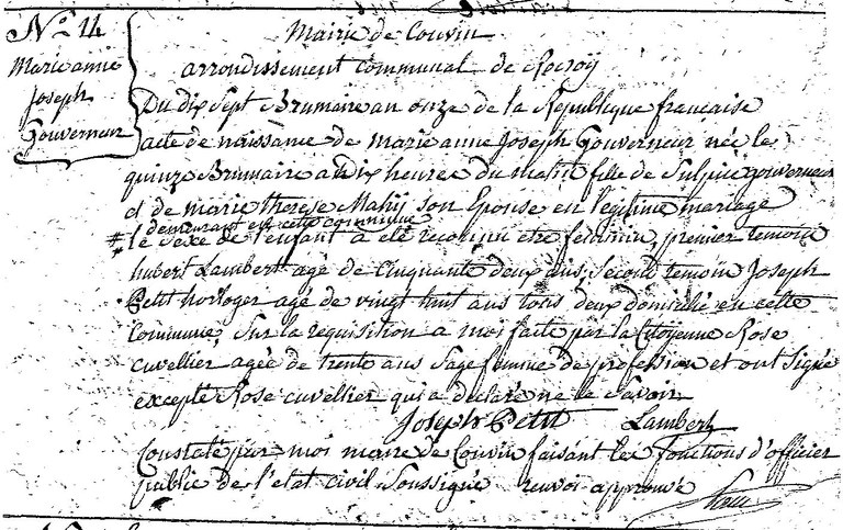 GOUVERNEUR Marianne Joseph