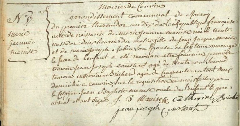 MANISE Marie Jeanne