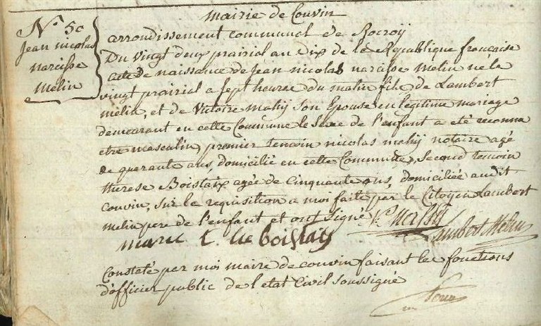 MELIN Jean Nicolas Narcisse