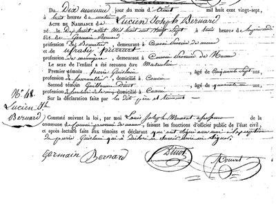 BERNARD Lucien Joseph