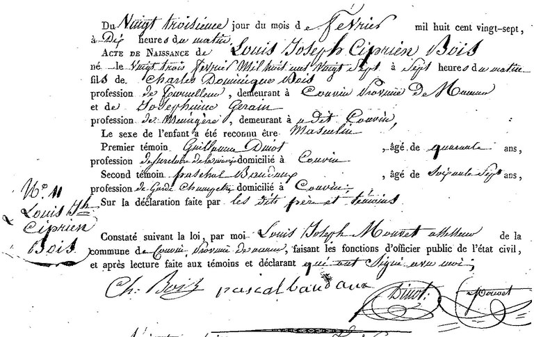 BOIS Louis Joseph Cyprien