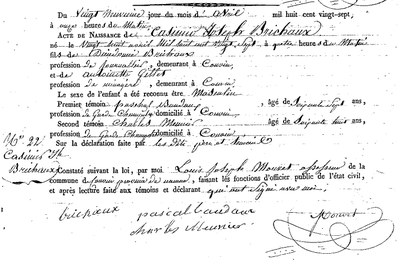 BRICHAUX Casimir Joseph
