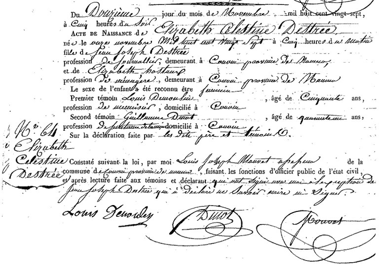 DESTREE Elisabeth Célestine