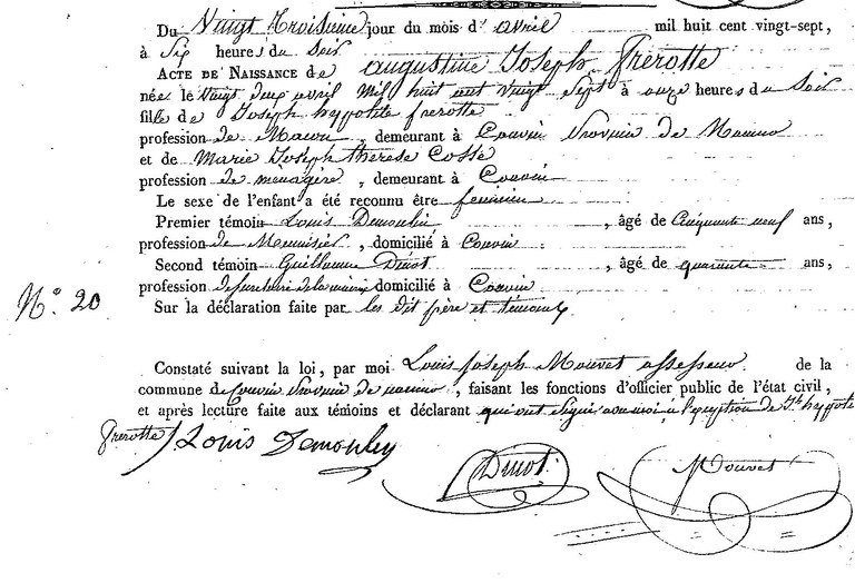 FREROTTE Augutine Joseph