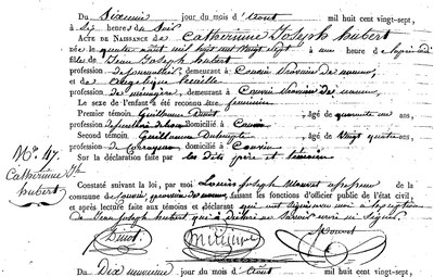 HUBERT Catherine Joseph