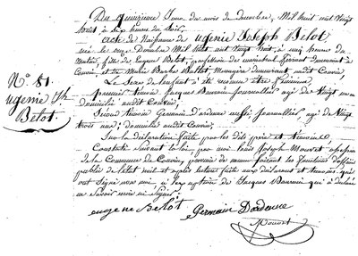 BELOT Ugénie Joseph