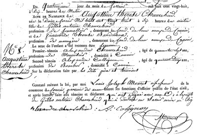 CHAUVEHIER Augustine Thérèse