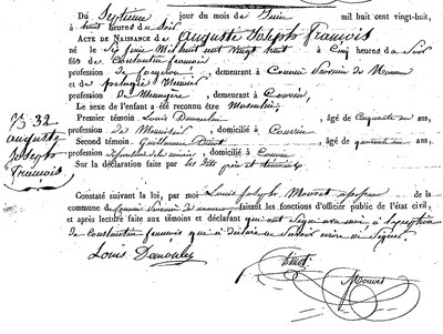 FRANCOIS Auguste Joseph