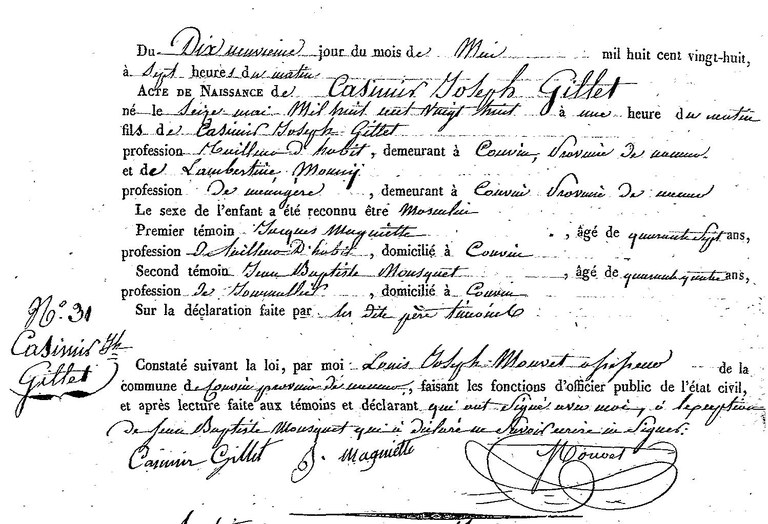 GILLET Casimir Joseph
