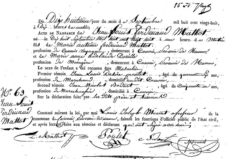 MATHOT Jean Louis Ferdinand