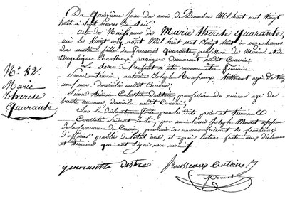 QUARANTE Marie Thérèse