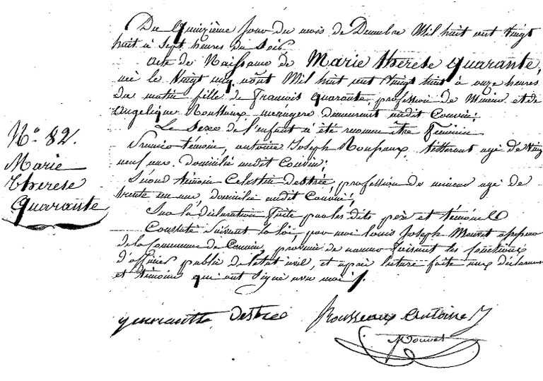 QUARANTE Marie Thérèse