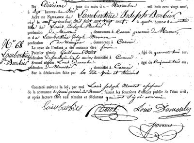 BARBIER Lambertine Joseph