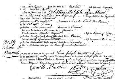 BRASSEUR Célestine Joseph