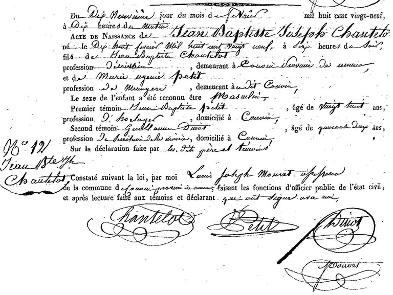 CHANTELOT Jean Baptiste Joseph
