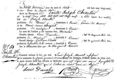 CHEVALLIER Emille  Joseph