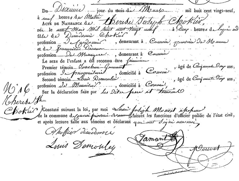 CHOKIER Thérèse Joseph