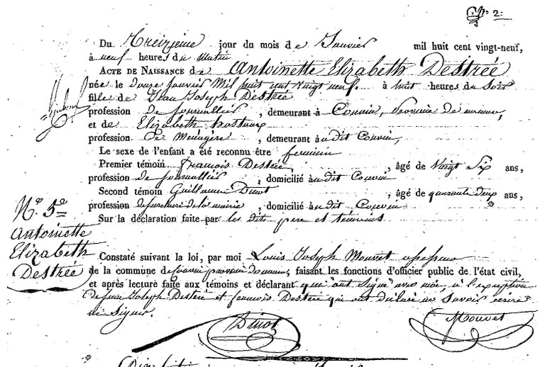 DESTREE Antoinette Elisabeth