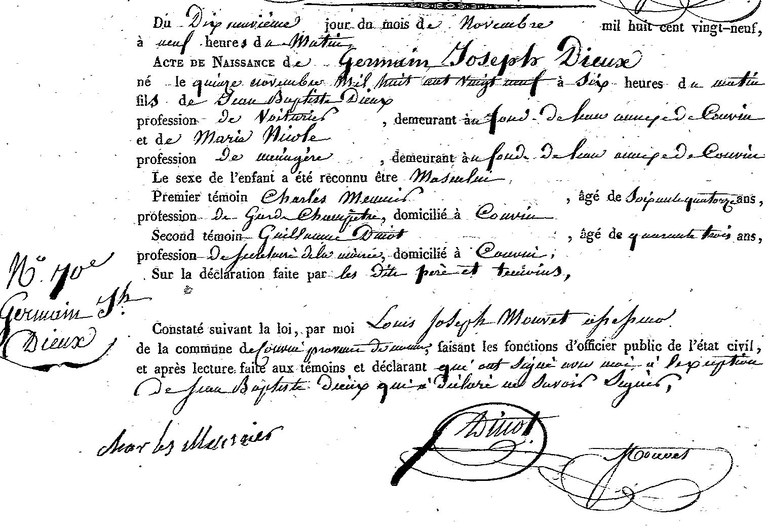 DIEUX Germain Joseph