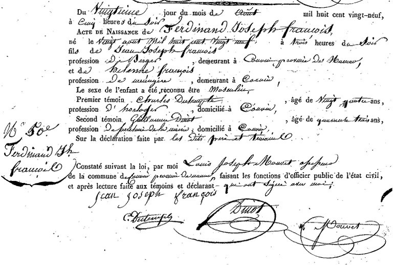 FRANCOIS Ferdinand Joseph