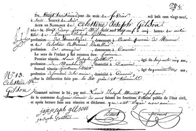 GILSON Célestine Joseph