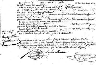 GUILLAUME Henry Joseph