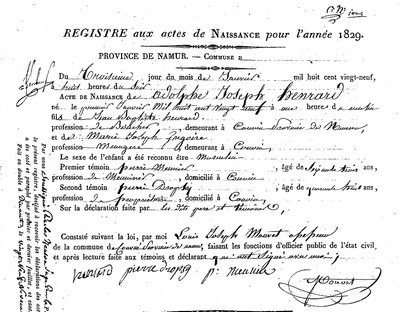 HENRARD Adolphe Joseph