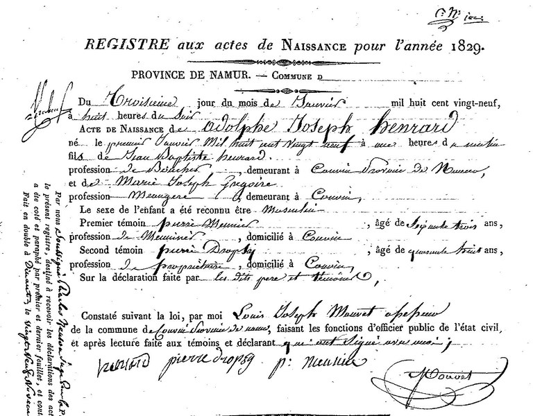 HENRARD Adolphe Joseph