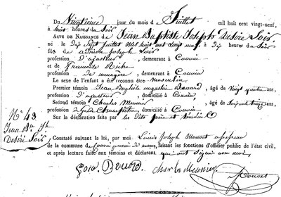 LOIR Jean Baptiste Joseph Désiré