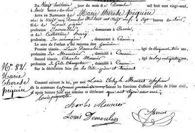 PIQUIN Marie Thérèse