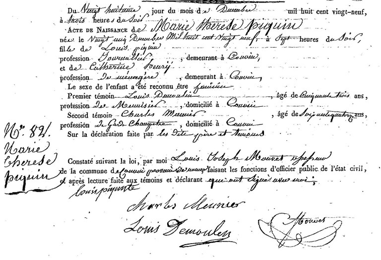 PIQUIN Marie Thérèse