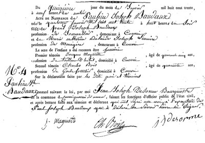 BAUDAUX Pauline Joseph