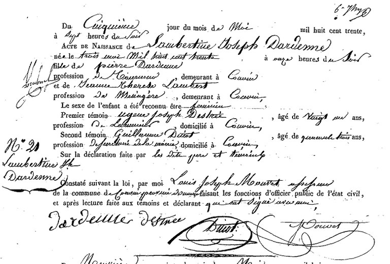 DARDENNE Lambertine Joseph