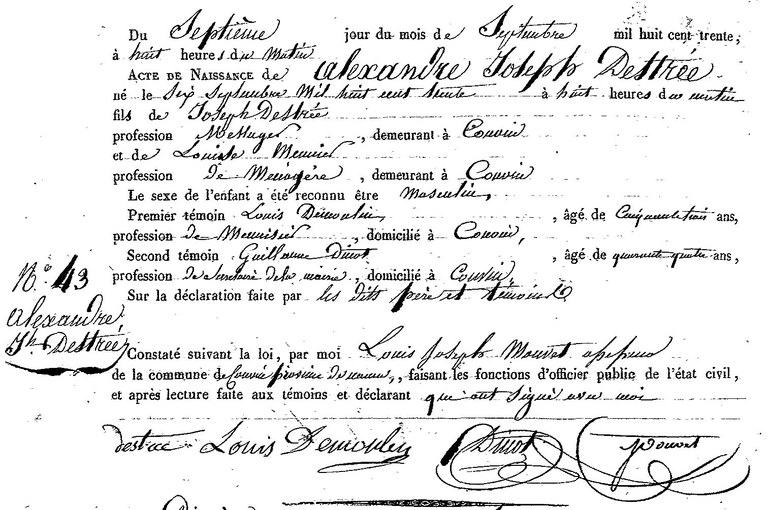 DESTREE Alexandre Joseph